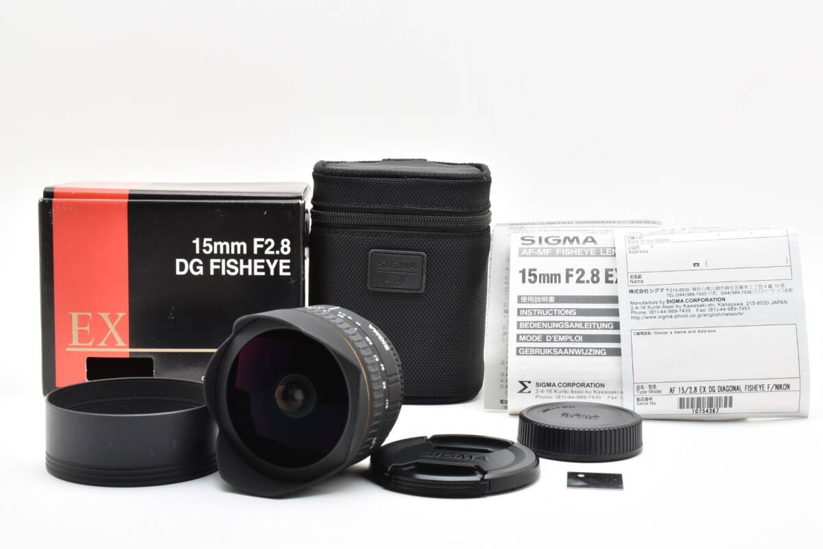 ★☆【動作問題なし！】 #2620153 SIGMA NIKON 15mm F2.8 EX DG DIAGONAL FISHEYE☆★