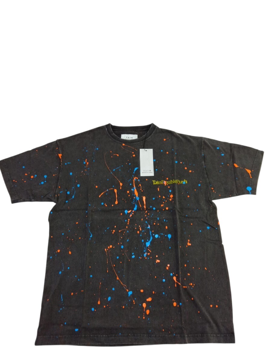 【タグ付き未使用】TAIN DOUBLE PUSH 半袖 Tシャツ Sサイズ BLACK 半袖Tシャツ