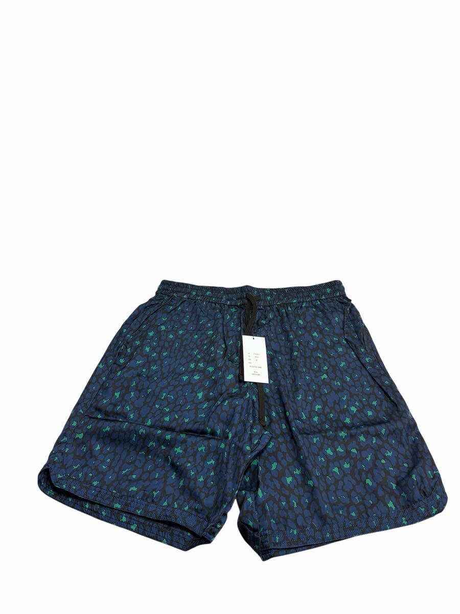 TAIN DOUBLE PUSH ショートパンツ XLサイズ 総柄 ネイビー×グリーン