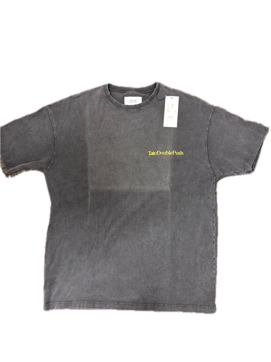 TAIN DOUBLE PUSH プリント 半袖Tシャツ XLサイズ ブラック