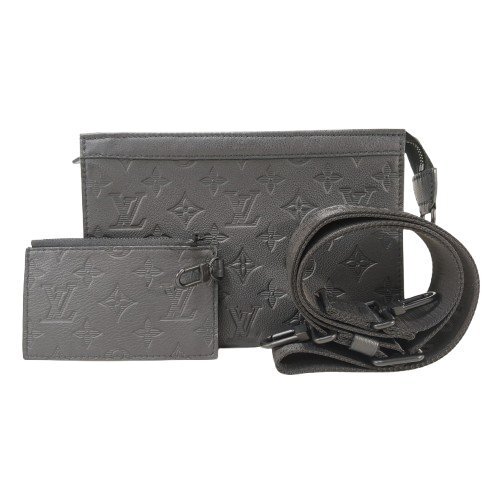 LOUIS VUITTON ルイ・ヴィトン ガストン ウェアラブル ウォレット モノグラム シャドウ レザー クラッチ セカンドバッグ ショルダー M81115