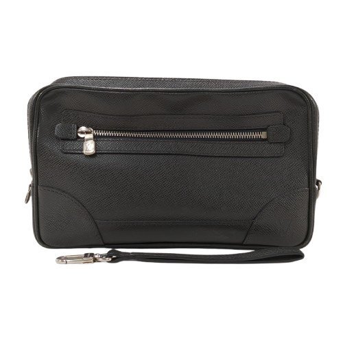 LOUIS VUITTON ルイ・ヴィトン パヴェル タイガ ブラック クラッチバッグ セカンドバッグ レザー 黒 シルバー金具 保存袋付き M31142