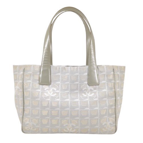 CHANEL シャネル ニュートラベルライン トートPM ホワイト キャンバス レザー 10番台 トートバッグ ハンドバッグ