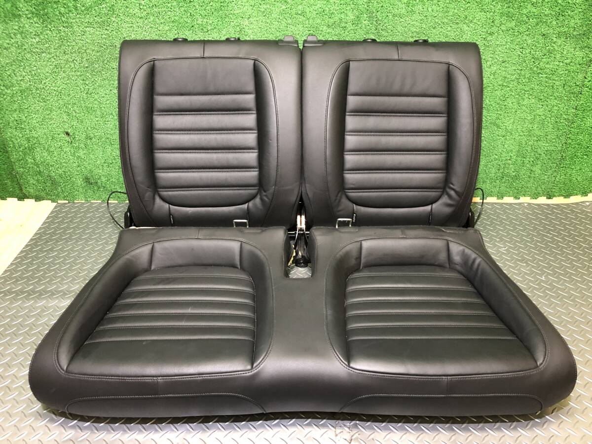 VW ザ・ビートル DBA-16CBZ リアシート リヤ 座面 背もたれ セット ヘッドレスト欠品 5C5 LBH 333 AC ICF 革製 クロ 管27094