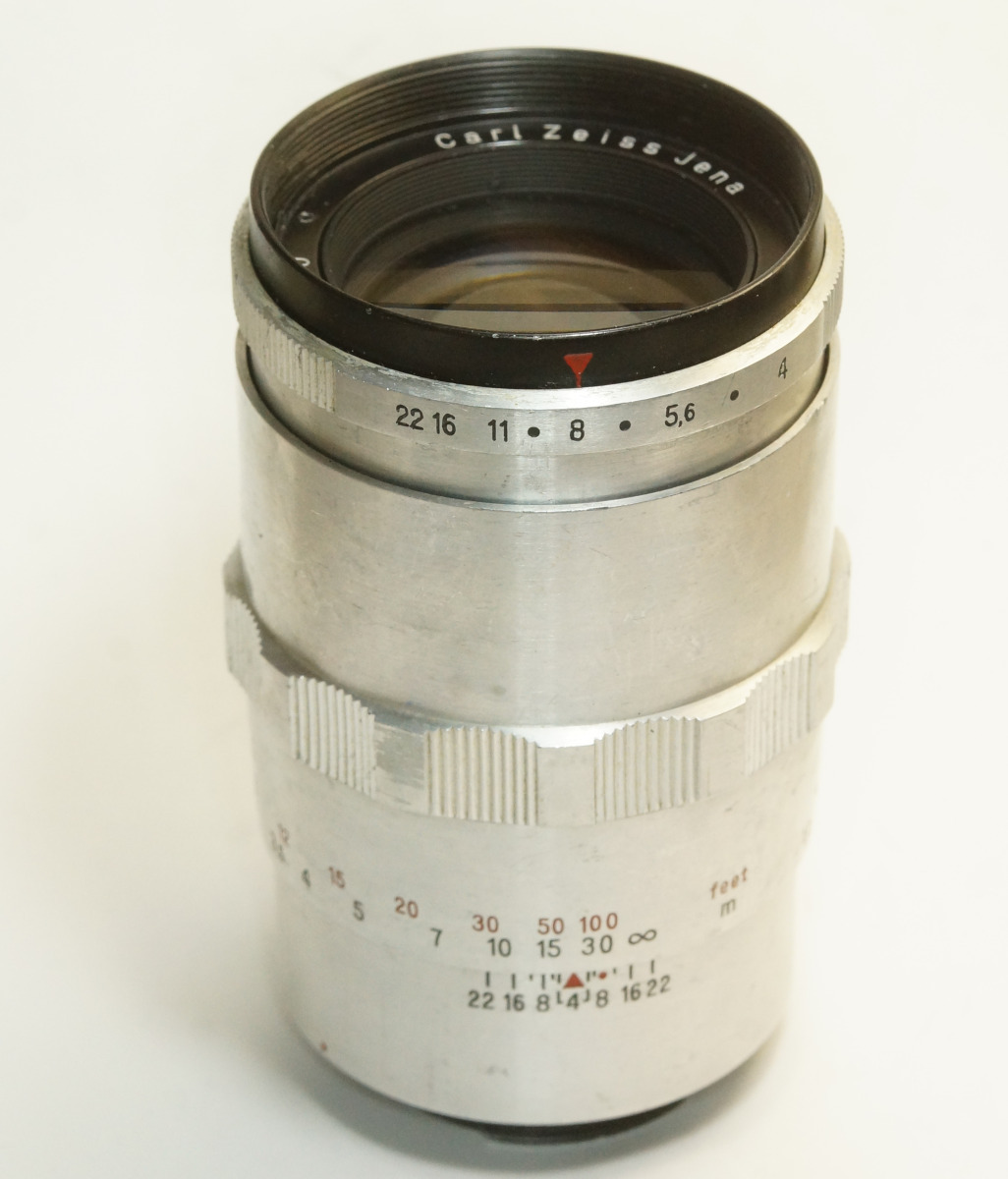 ドイツ製 Carl Zeiss Jena Sonnar 4/135 Exakta 92NB-620 Q1 シルバー 60年代