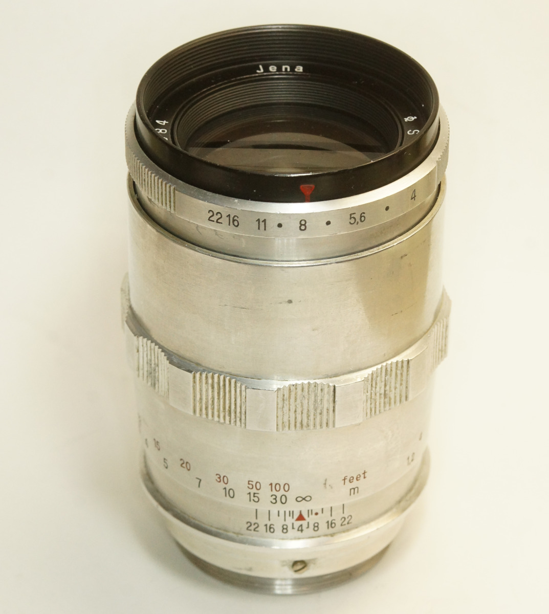 ドイツ製 Carl Zeiss Jena Sonnar 4/135 M42 93N-084 Q1 シルバー 初期型 輸出仕様 S 1:4 f=135