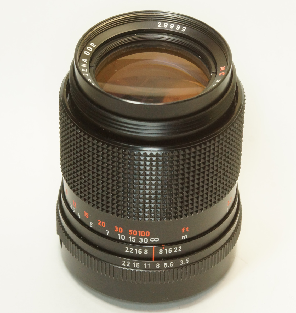 ドイツ製 Carl Zeiss Jena MC Sonnar 3.5/135 M42 94A-999 RedMC ブラック 80年代