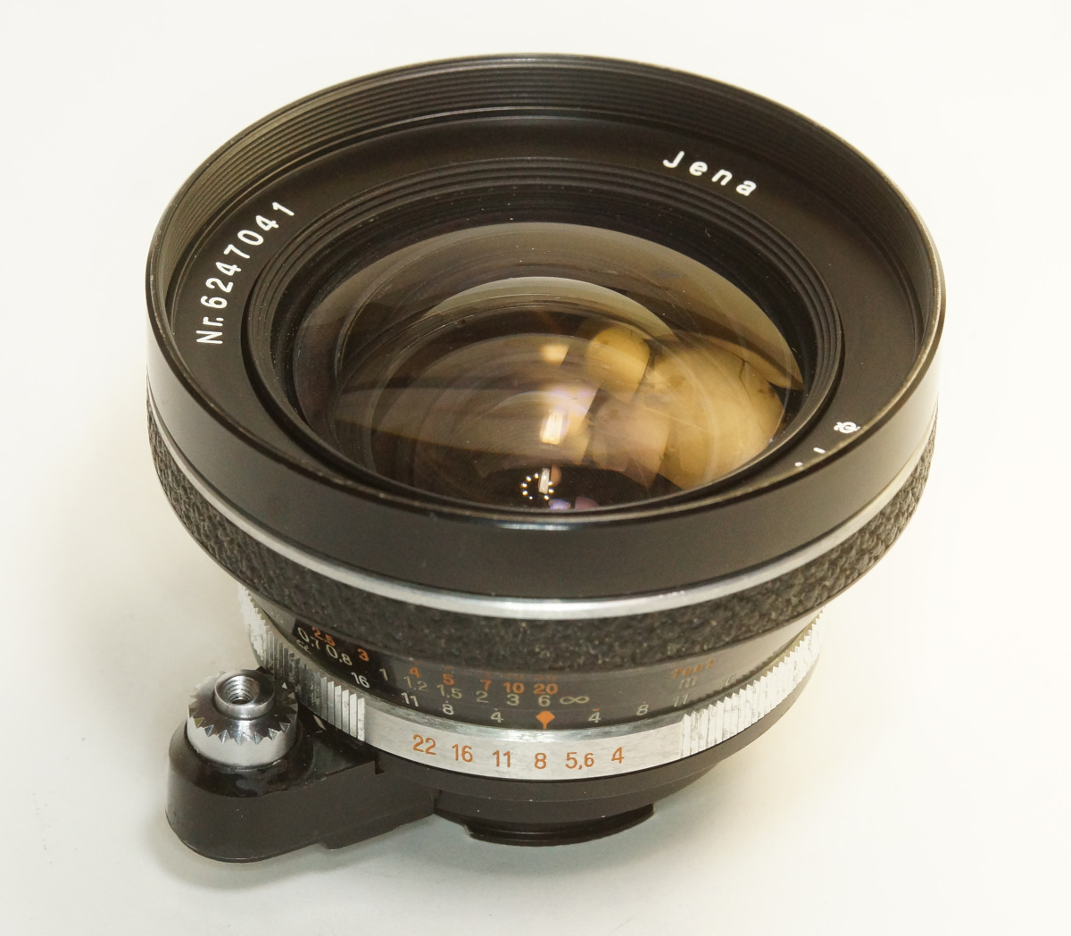 ドイツ製 Carl Zeiss Jena Flektogon 4/25 Exakta 22NB-041 Q1 レザー 輸出仕様 60年代 白文字 超広角