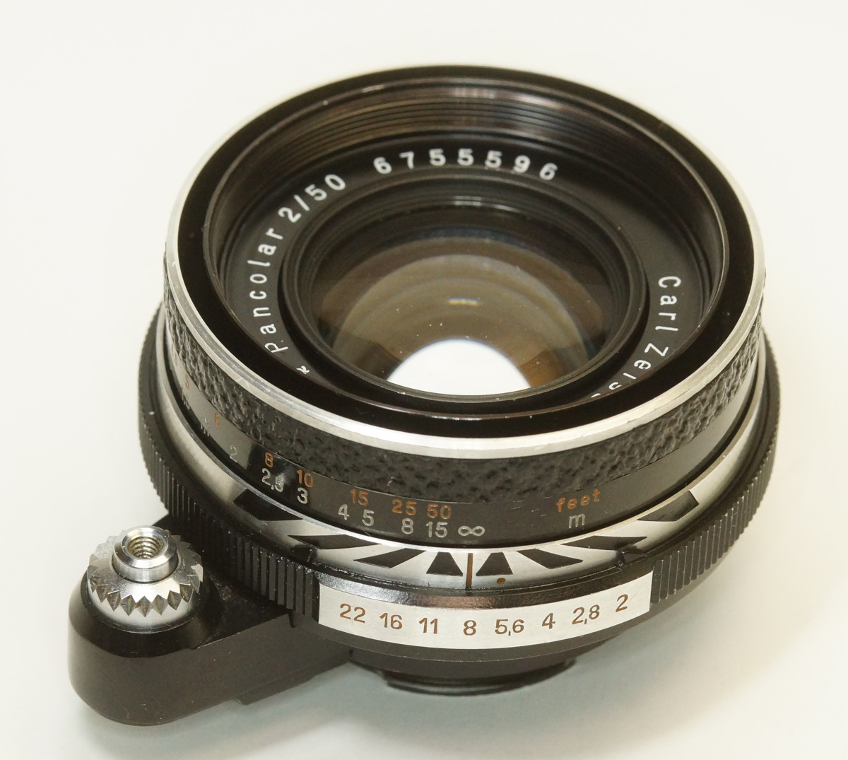 ドイツ製 Carl Zeiss Jena Pancolar 2/50 Exakta 89N-596 Q1 レザー 60年代