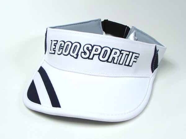 le coq sportif GOLF ルコックスポルティフ ゴルフ バイザー ホワイト フリーサイズ 男女兼用 帽子 【新品未使用品】 ◆アウトレット◆