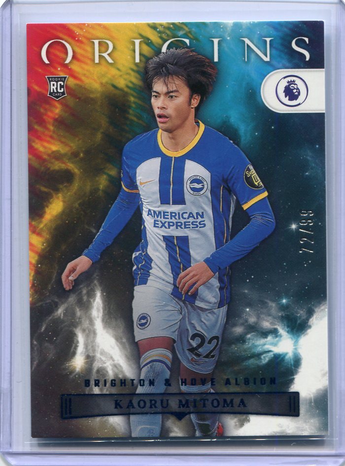 2022-23 Panini Chronicles Premier League Blue 80 Origins Kaoru Mitoma 三苫薫 パラレルカード 99枚限定 RC