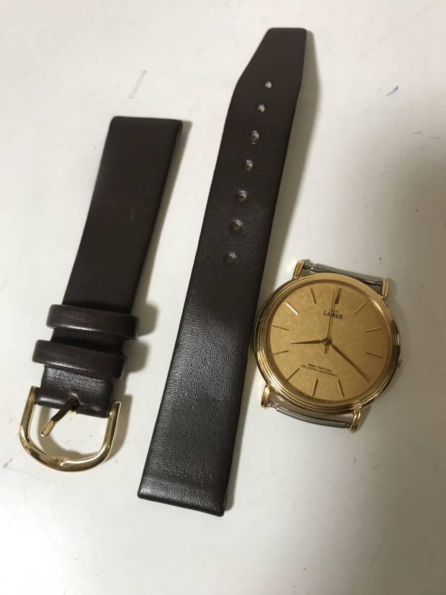 動作未確認の為ジャンク　CITIZEN LAMER シチズン クラブ　ラメール　CAL-2830-02 （ベルト合うか不明）【2-6100302】