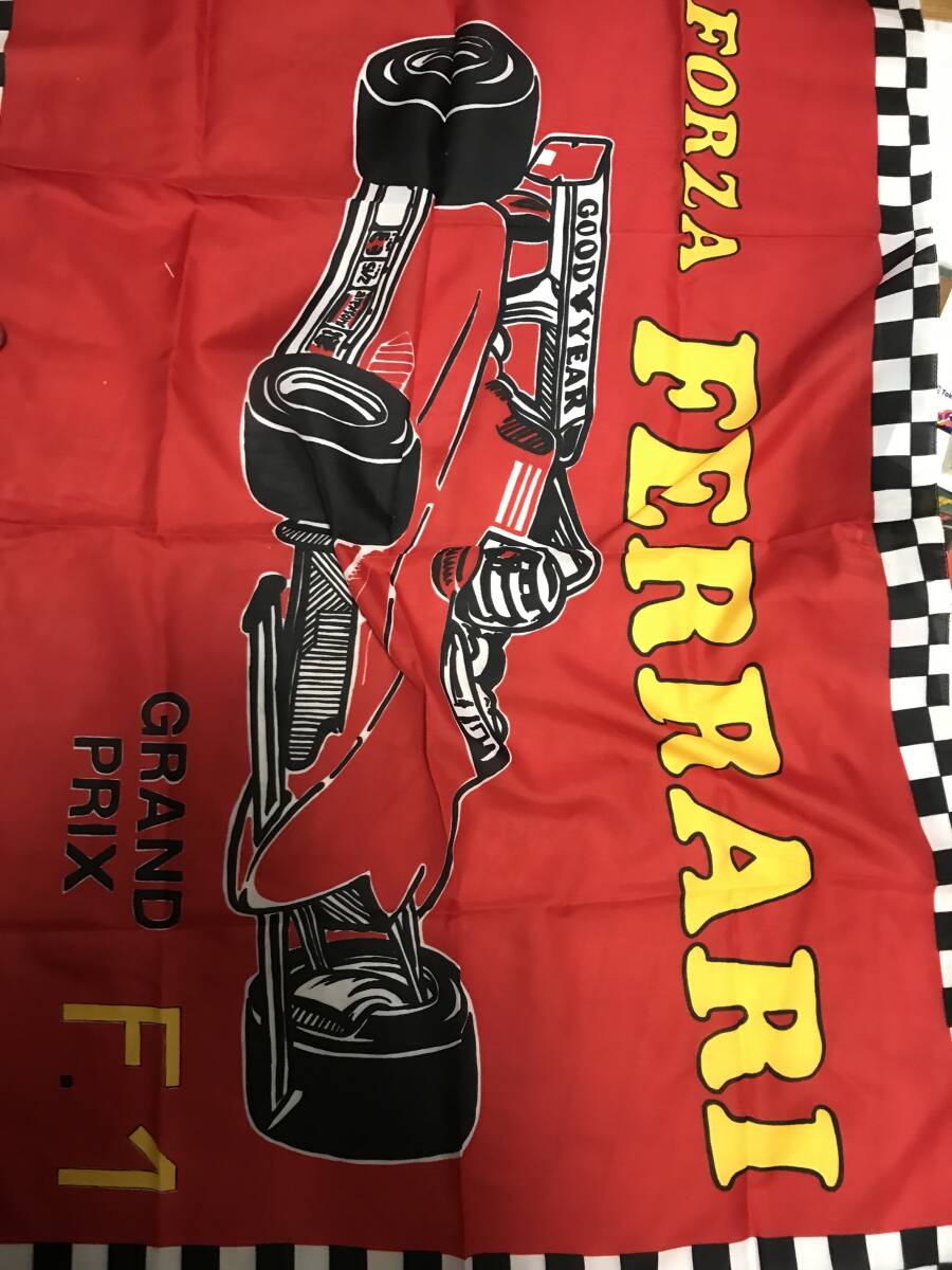 約96cm×130cm 旗　タペストリー　希少　FORZA Ferrari F1 フェラーリ　GRAND PRIX 【1-60102201】