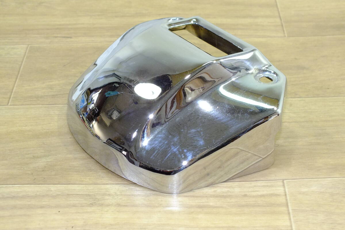 ★ ハーレー ライトステーカバー・クロームヘッドランプカバー 中古品 カットアウト有り 67871-85T　スポーツスター・ダイナ・FXR