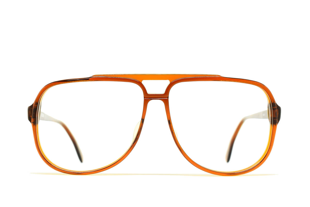 デッドストック MONB 10-003 2 56-12 Wブリッジ アビエーター メガネ サングラス フレーム ヴィンテージ ブラウン