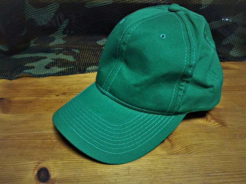 ★送料370円《YOUGAN HAT 》★MADE IN SRILANKA製　ベースボールCAPケリーグリーン色　★Ｆサイズ　★