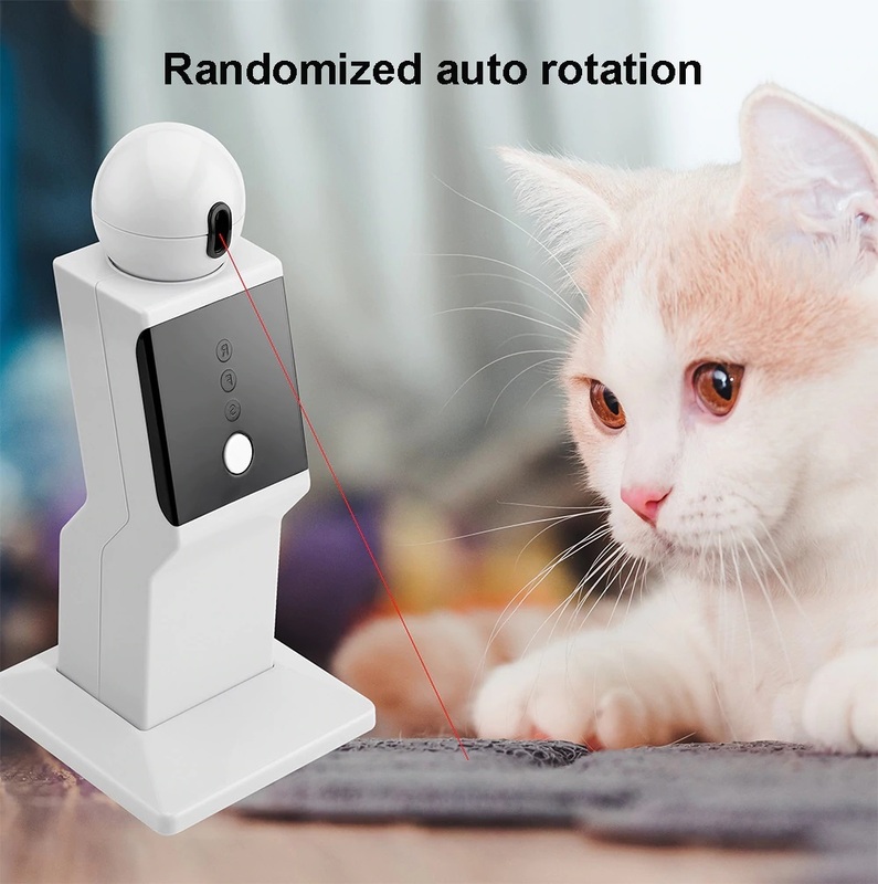 電気レーザー猫のおもちゃロボットからかう猫のおもちゃ自動子猫再生ゲームペット静音ランダムモード波ポイントおかしいクレイジーおもちゃ