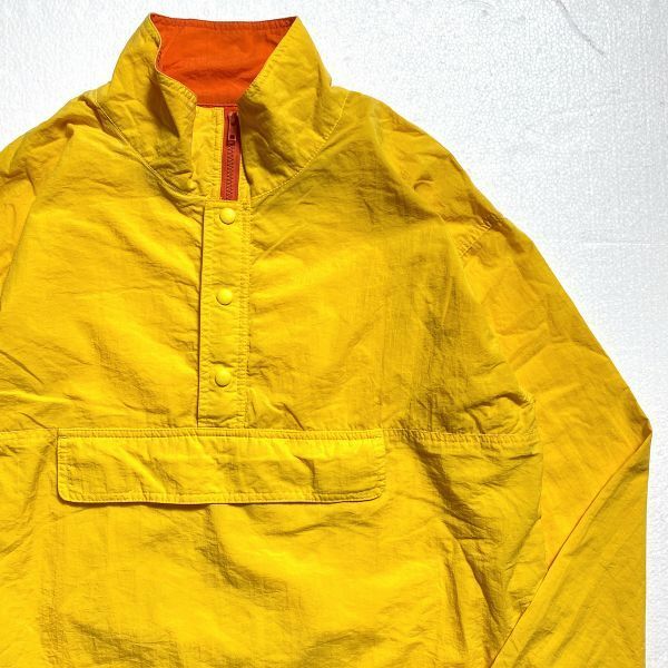 90's ギャップ GAP プルオーバー ナイロンジャケット 黄×オレンジ (S) ハーフジップ 90年代 旧タグ オールド