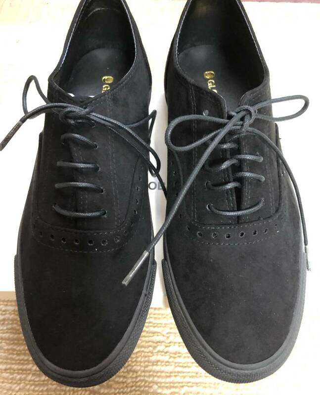 global work shoes 25-25.5 新品 グローバルワーク 靴 シューズ 黒 スェ－ド