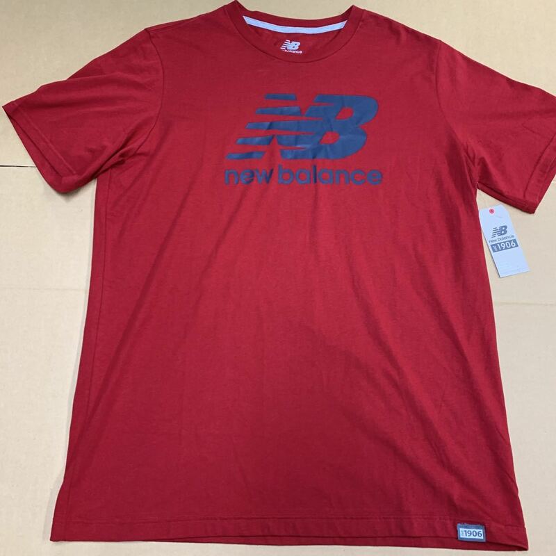 ニューバランス　Tシャツ　レッド　赤　未使用　半袖　1906 new balance XLサイズ ビッグロゴ　オーバーサイズ　ビッグシルエット　メンズ