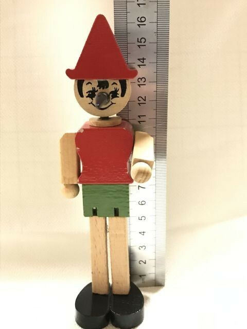 ピノキオ 木製 イタリア製　bero 自立 お座り おもちゃ 置物/飾り物 インテリア雑貨/小物 高さ約16.5cm 木製人形