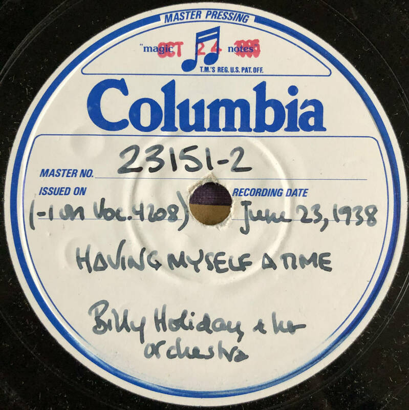 Having Myself A Time / Billie Holiday / Test盤