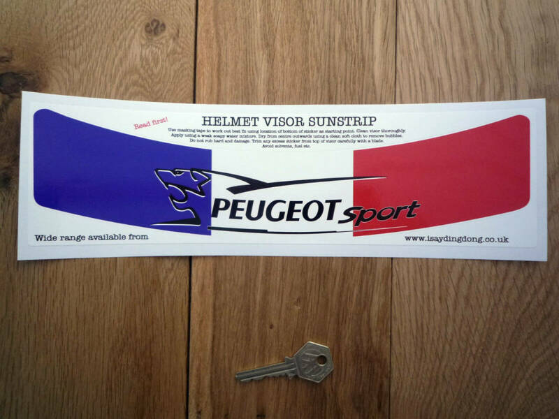 送料無料 PEUGEOT SPORT French Tricolore HELMET プジョ ヘルメット ステッカー シール デカール 305mm × 58mm