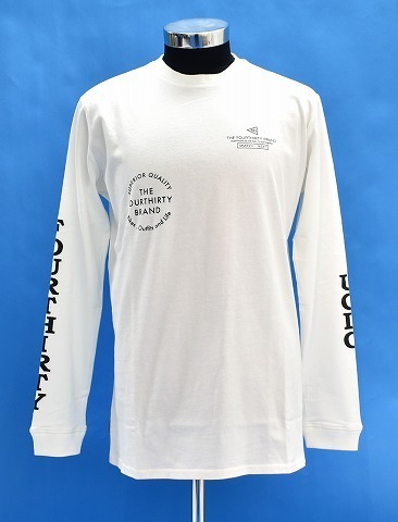 430 FOURTHIRTY (フォーサーティー) UCLG L/S TEE クルーネック プリント 長袖Tシャツ ロンT-SHIRT WHITE 2