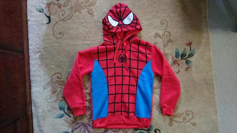 ★即決送料無料★ スパイダーマン パーカー M サイズ ジャケット コスプレ ハロウィン MARVEL マーベル SPIDER MAN 赤 Halloween