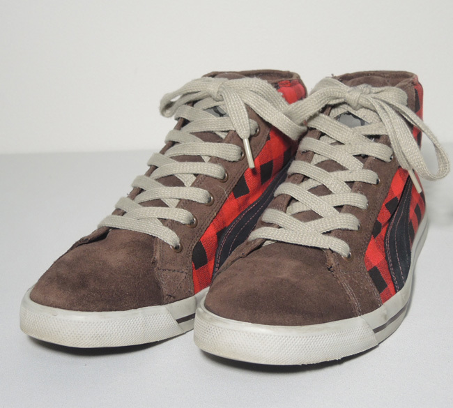 puma（プーマ）／チェック柄ハイカットスニーカー LORDER HI CHECHER/350124/size28.5（キレイめ） ／管QPZN
