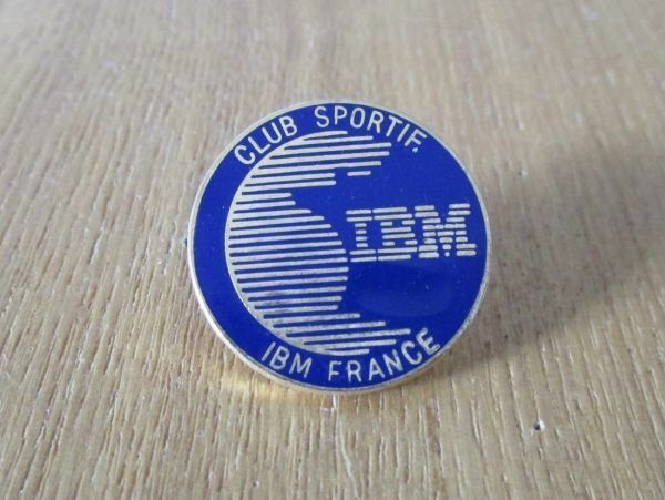古いピンバッジ：IBM フランス 企業 ロゴ 広告 ピンズ +F