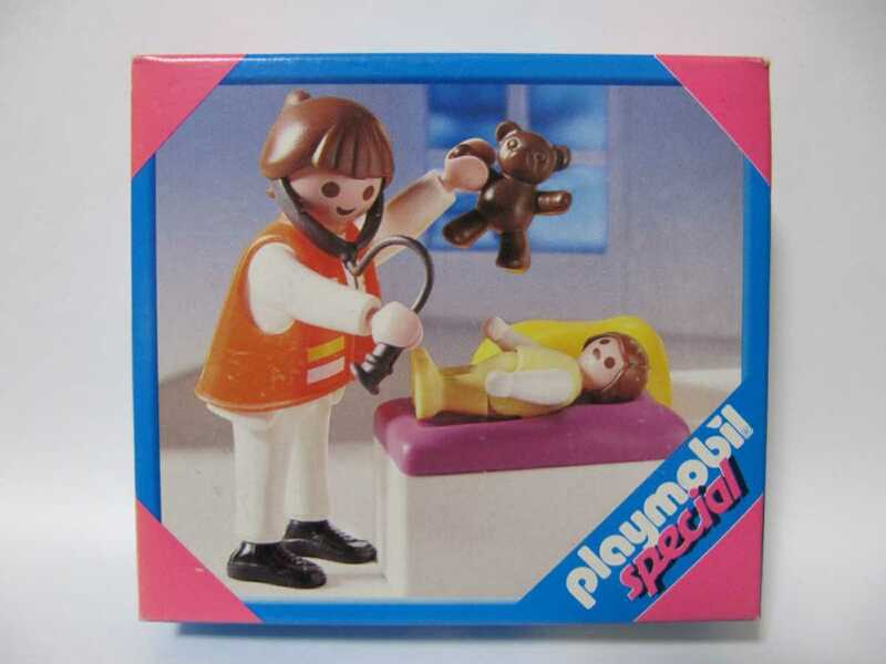 廃盤 レア Playmobil プレイモービル 4623 小児科 子供 赤ちゃん くまさん ドクター 人形 未開封