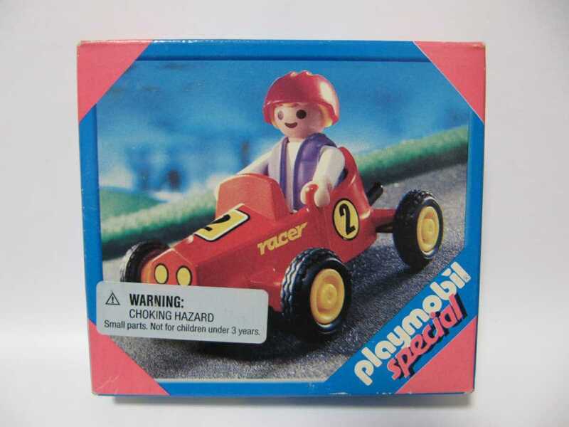 廃盤 レア Playmobil プレイモービル 4612 木箱の車 レーシングカー レーサー ミニカー 人形 未開封