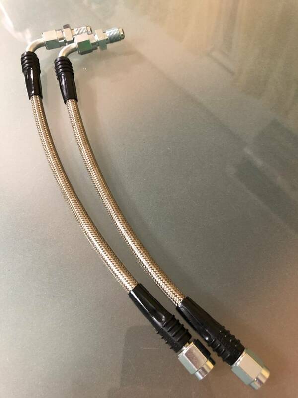 【2172.ステンレスメッシュブレーキホース Stainless mesh BRAKE HOSE L250mm 未使用品】