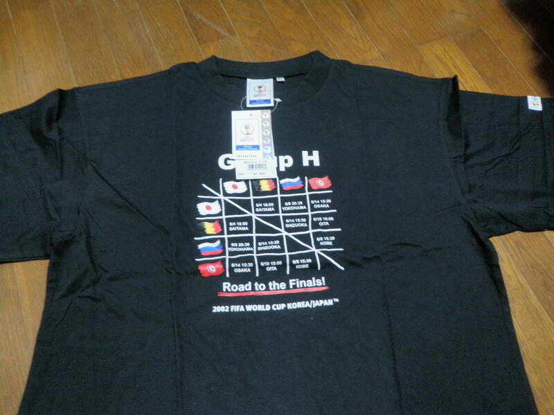 サッカー　ワールドカップ2002　グループH　オフィシャル　Tシャツ　新品　綿100％　L　黒　定価2900円