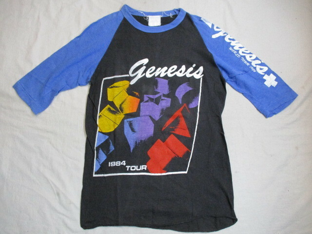 genesis 1984 TOUR ラグラン七分Ｔ 黒×青 XSぐらい