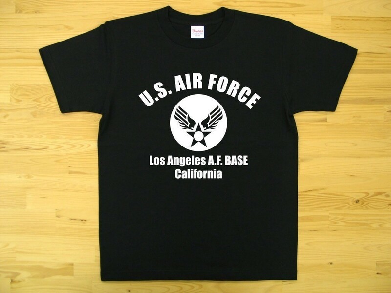 U.S. AIR FORCE 黒 5.6oz 半袖Tシャツ 白 XXXL 大きいサイズ ミリタリー エアフォース アメリカ空軍