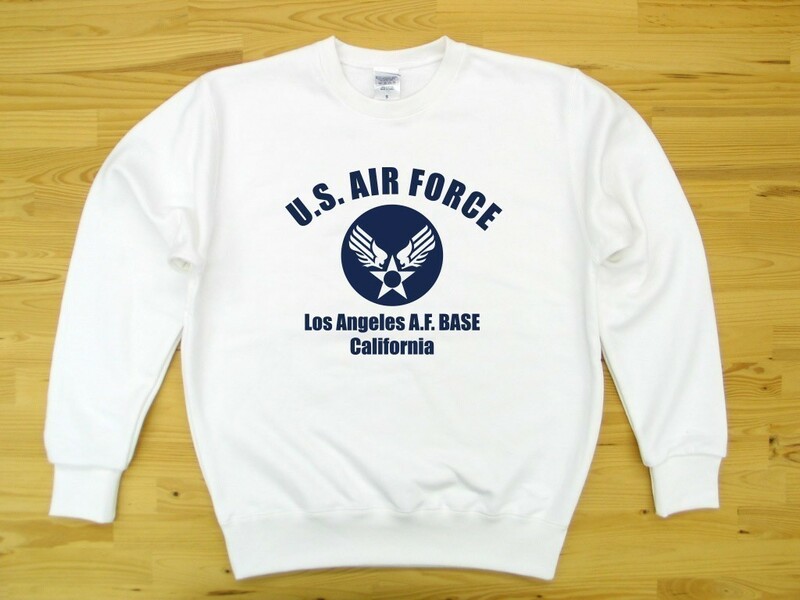 U.S. AIR FORCE 白 9.7oz トレーナー 紺 M スウェット エアフォース アメリカ空軍 ミリタリー