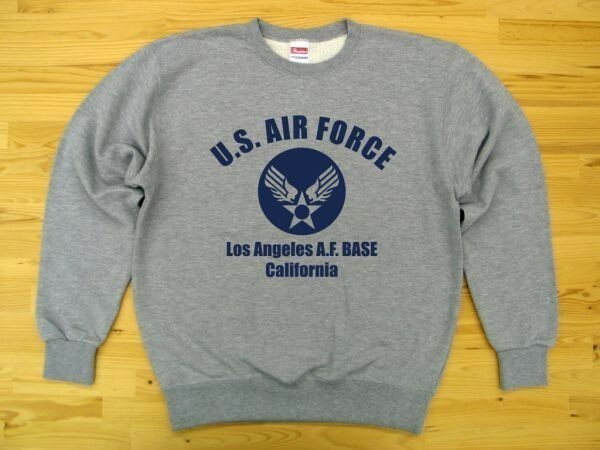 U.S. AIR FORCE 杢グレー 9.7oz トレーナー 紺 XL スウェット エアフォース アメリカ空軍 ミリタリー