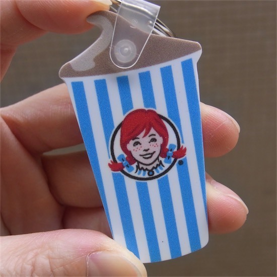 Wendys RUBBER KEYCHAIN　キーホルダー　ウェンディ Wendys CUP