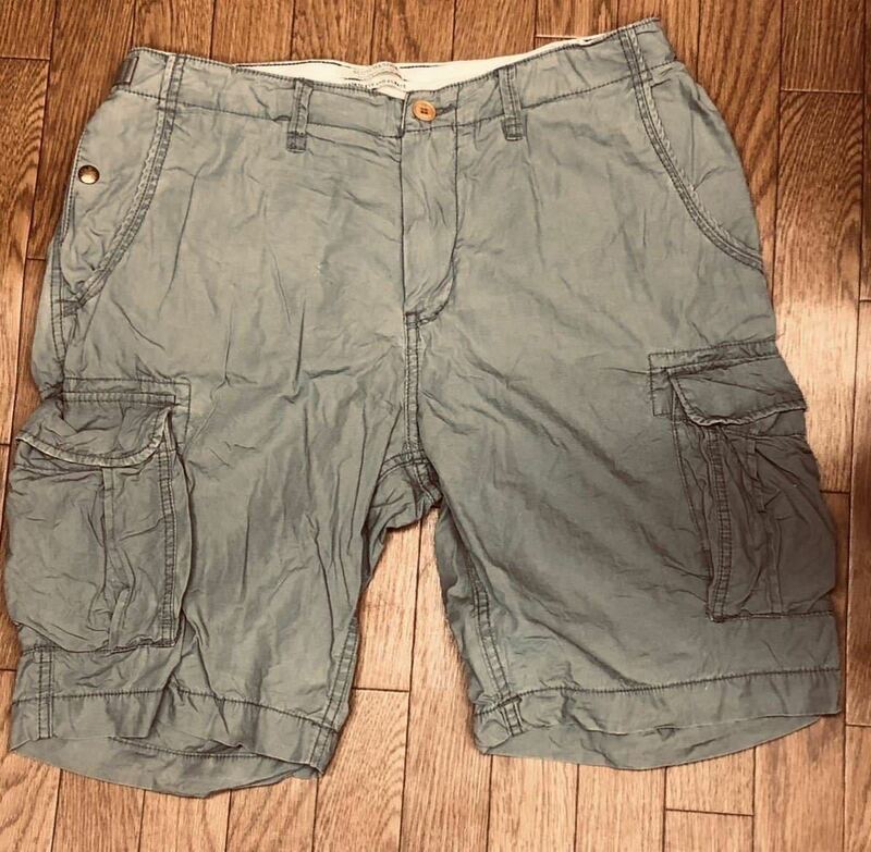 SCOTCH＆SODA スコッチ&ソーダ　メンズファッション　カーゴパンツ　ハーフパンツ　ショートパンツ　W34 カーキー【4691】F