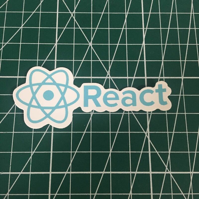 パソコンコレクションステッカーシールReact@2344