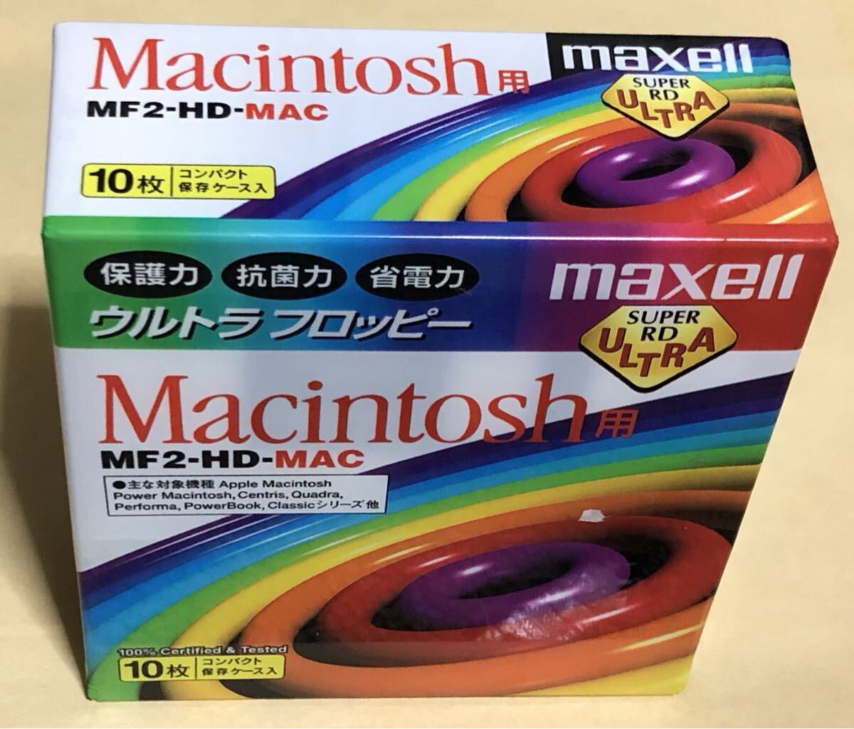3.5インチ2HDフロッピーディスク10枚：maxell　MF2-HD-MAC.B10P