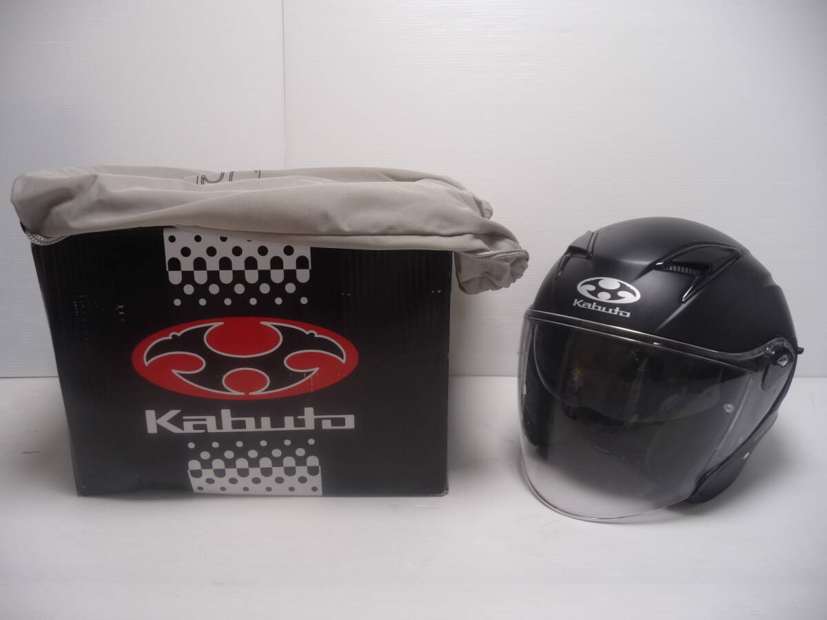 ■Kabuto カブト ジェットヘルメット EXCEED エクシード Lサイズ 59～60cm 2022年製 ブラック ヘルメットバッグ・箱付き■