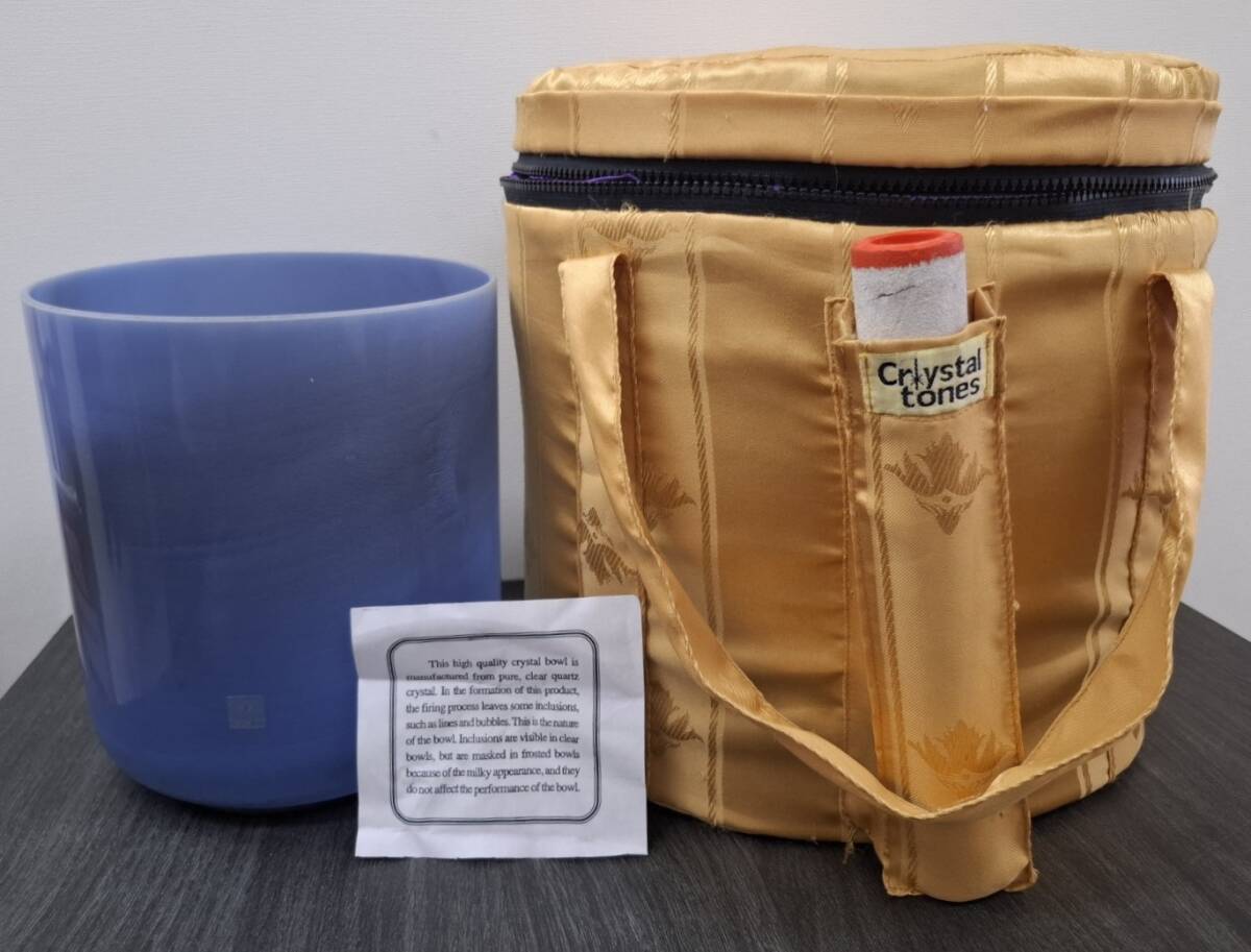 【超貴重/マレット・リング・ソフトケース付き】Crlstal tones クリスタルトーンズ社 クリスタルボウル 楽器 シンギングボウル