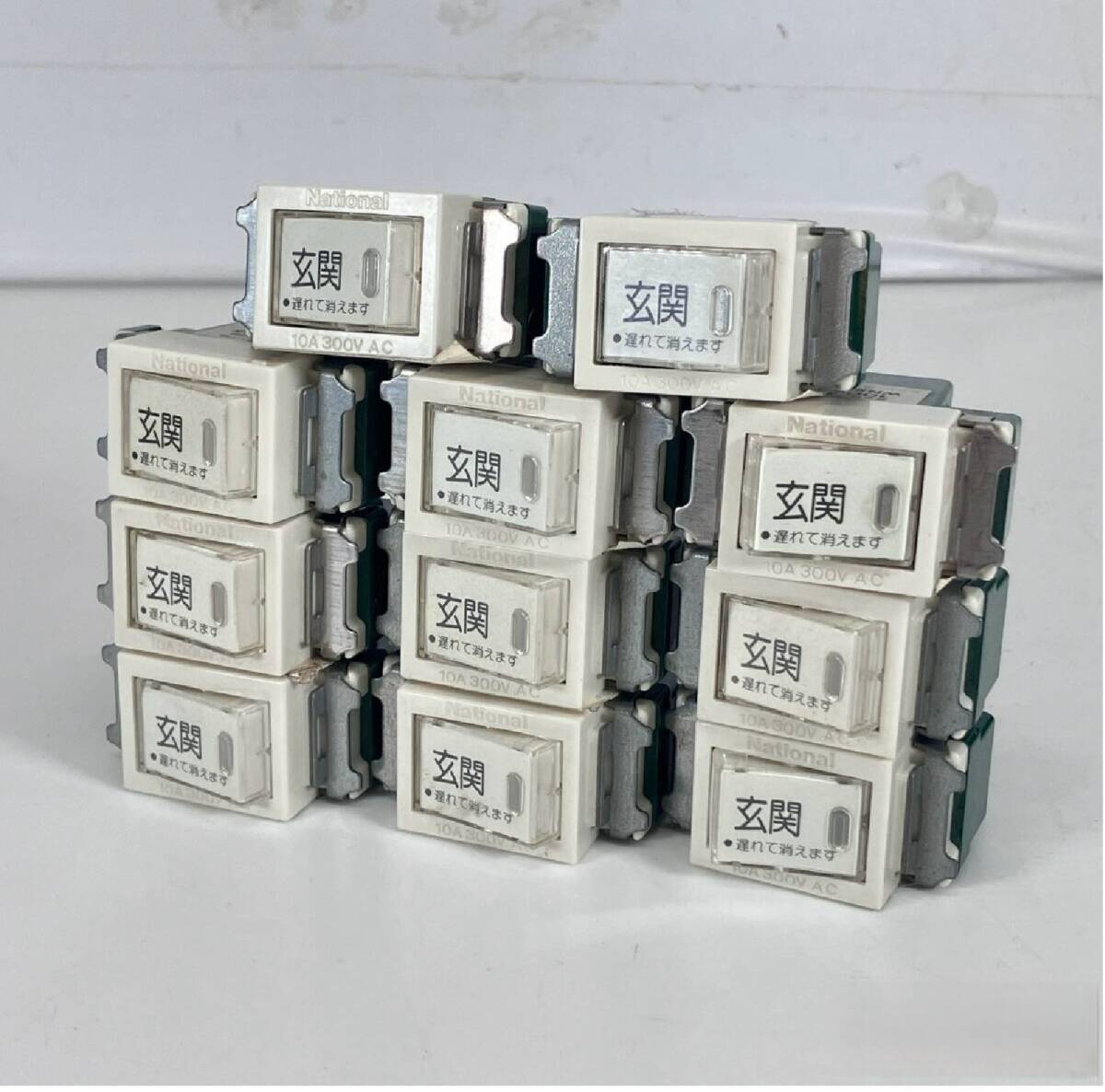 (志)【未使用】Panasonic/パナソニック 埋込遅れ消灯スイッチB 片切 玄関スイッチ(30秒) WN5275 11個セット(I)1017Ｎ