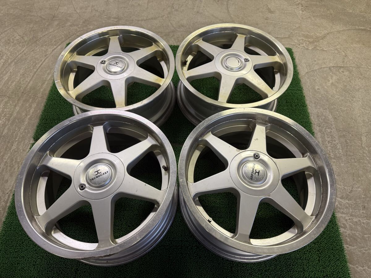 TECNOCAST テクノキャスト TC-202 中古ホイール 17インチ 7J 8J PCD114.3 4穴 中古4本　当時物