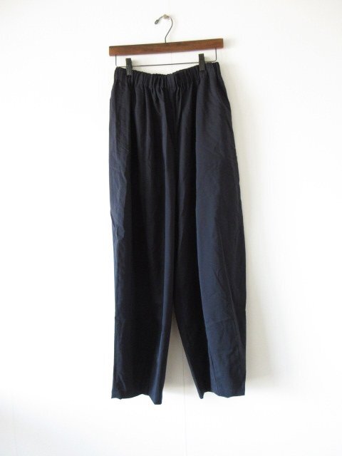 美品 2023AW Curensology / カレンソロジー CLウールトロドロストPT F NAVY / イージーパンツ レディース
