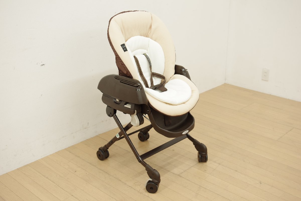combi コンビ ネムリラ ハイローチェア ロータイプ 手動 ハイローラック スウィングラック ロングユース 新生児～4才頃まで 中古