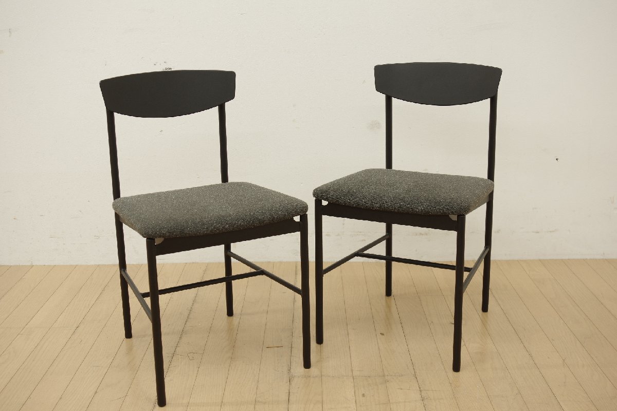 展示品 杉山製作所 プチチェア Petit 2脚セット SH42cmタイプ ダイニングチェア 椅子 鉄脚 インダストリアル コンパクト サンドブラック